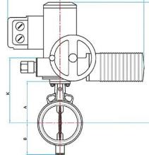 Wafer type with electric actuator for sea water